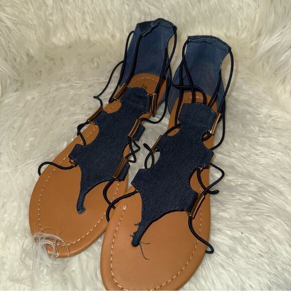 Soda gladiator Stylish Denim Sandals - Picture 3 of 3